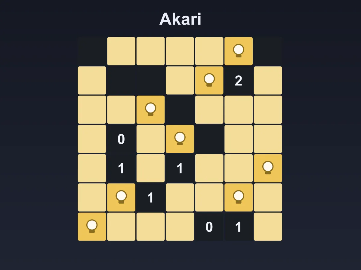 Akari — free online puzzle game