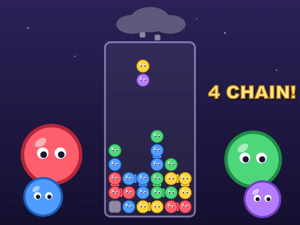 Blob Chain Drop — free online puzzle game