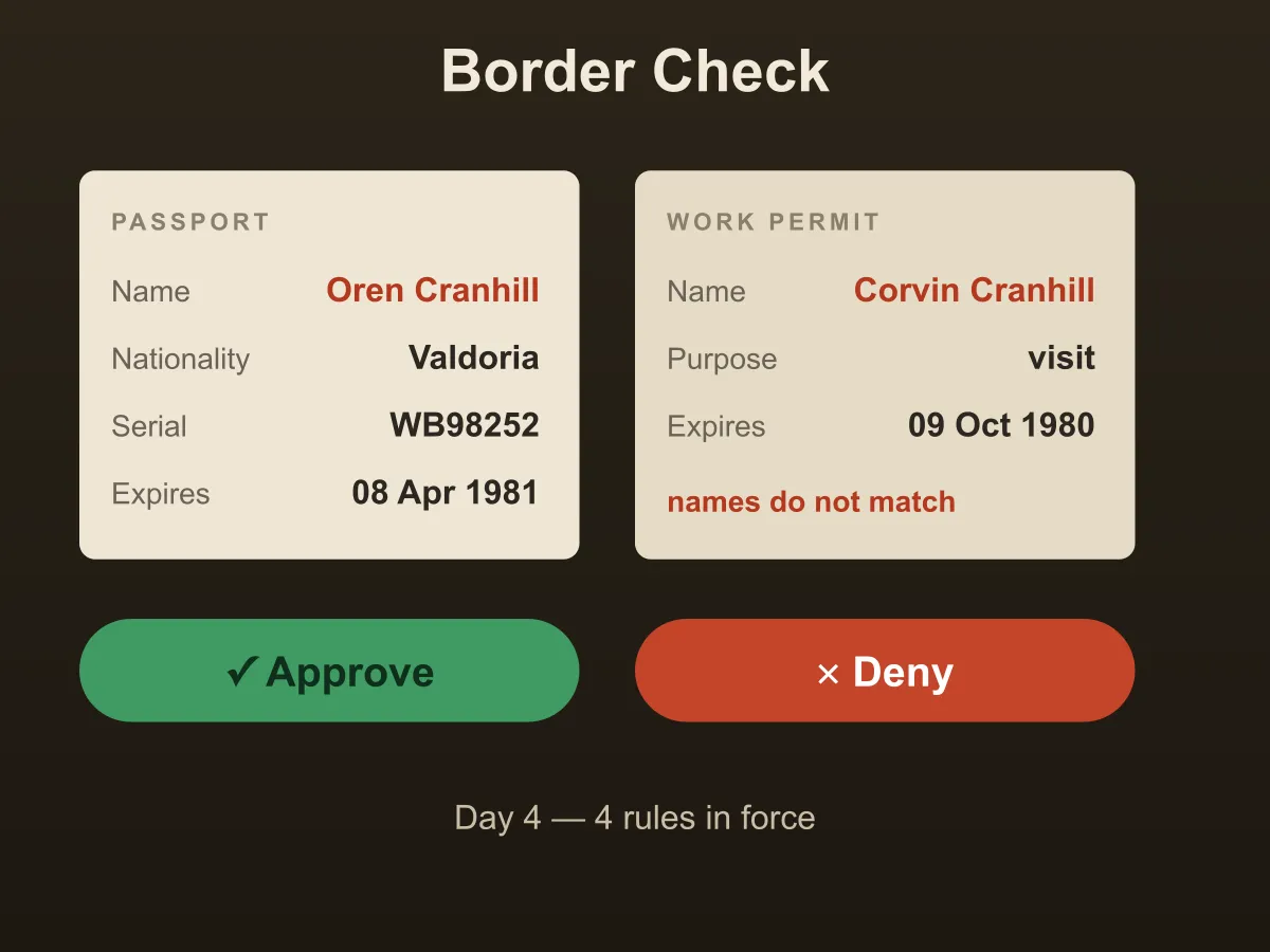 Border Check — free online simulation game