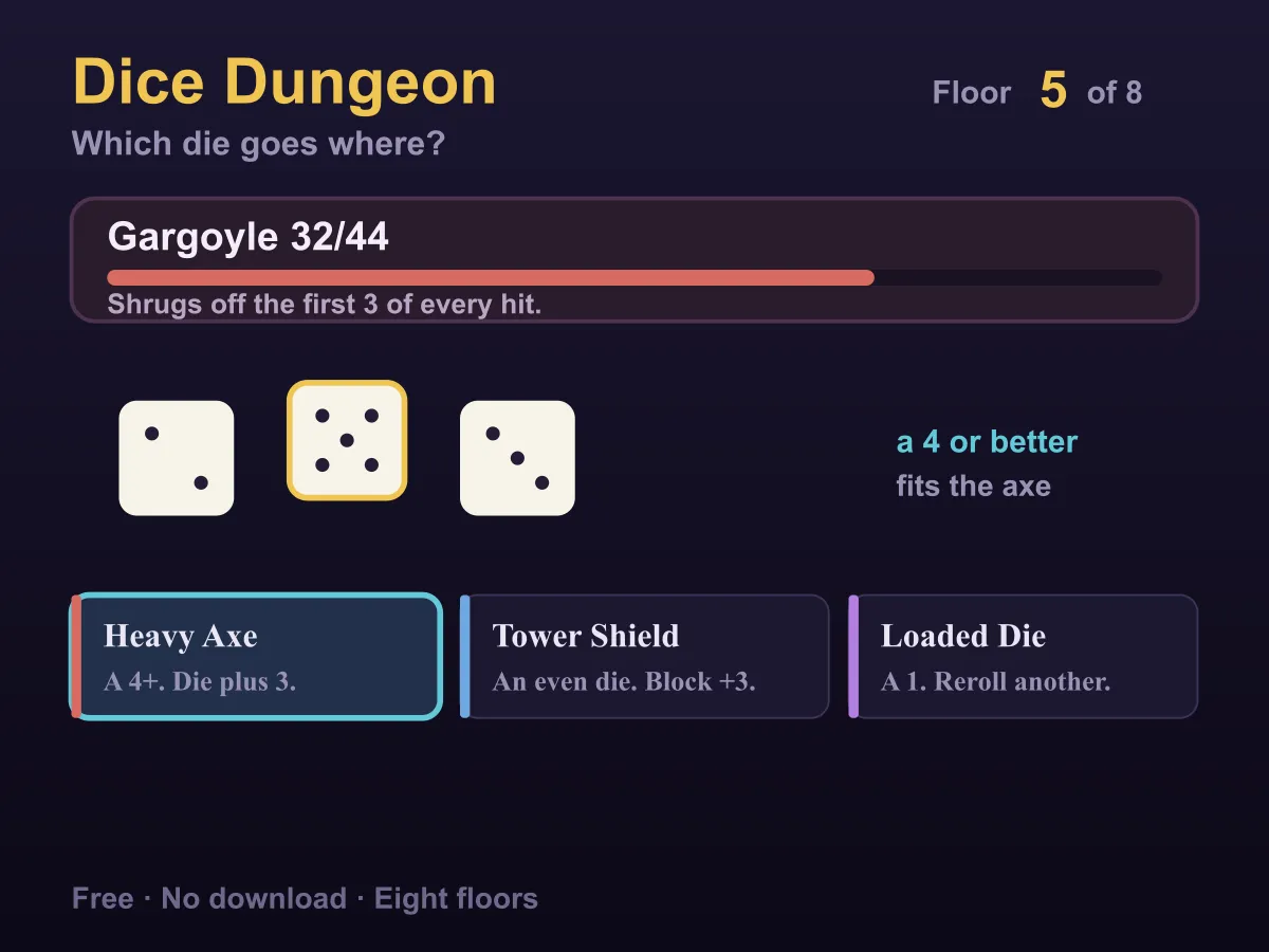 Dice Dungeon — free online board game