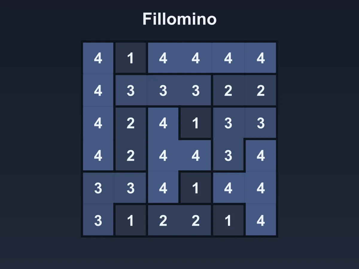 Fillomino — free online puzzle game