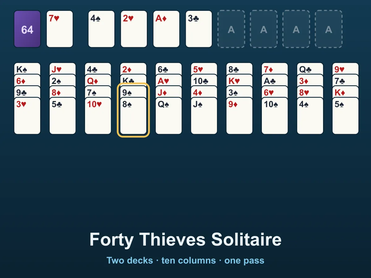 Forty Thieves Solitaire