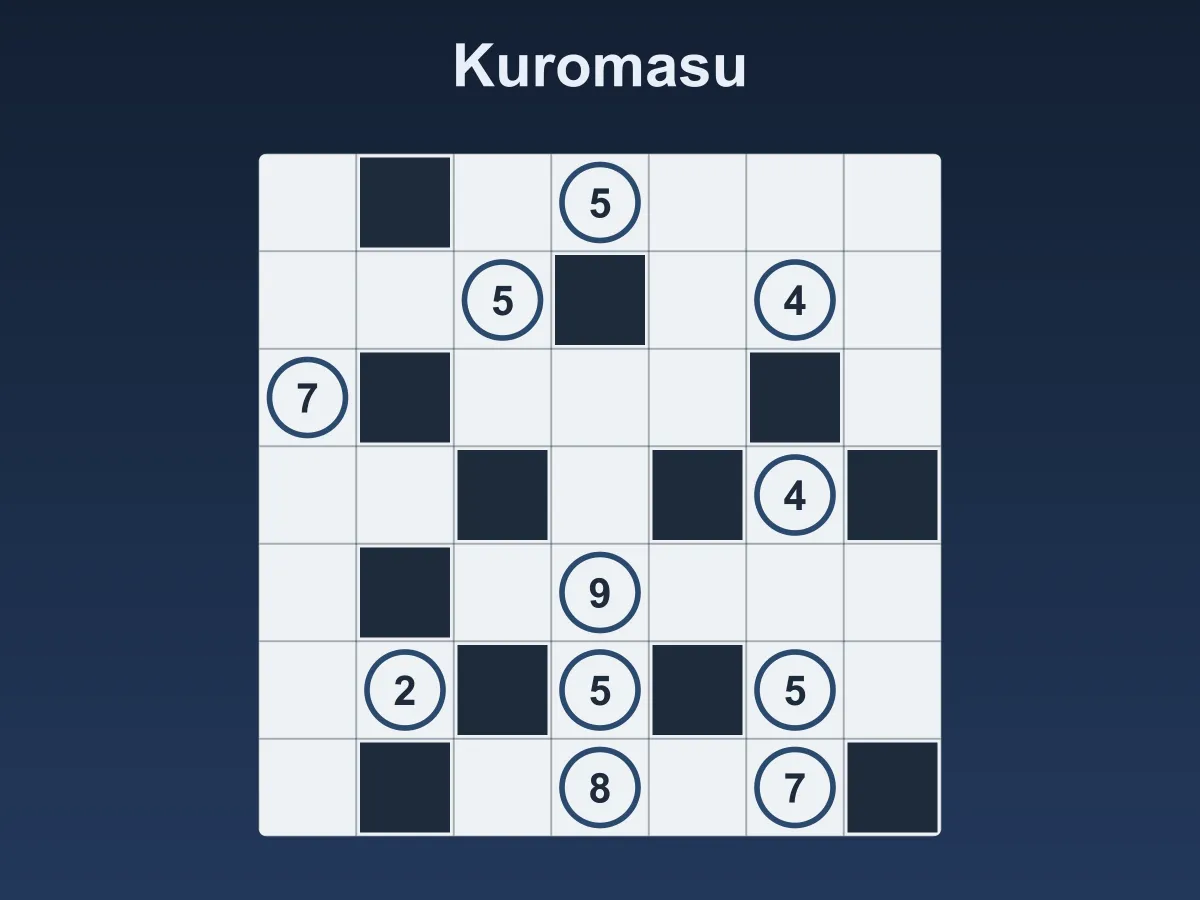 Kuromasu — free online puzzle game