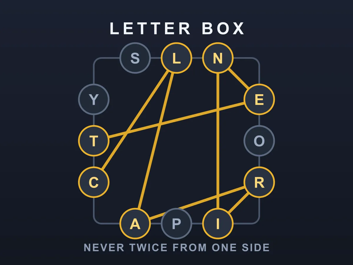 Letter Box Puzzle — free online word game