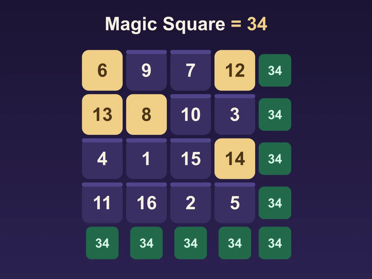 Magic Square — free online math game