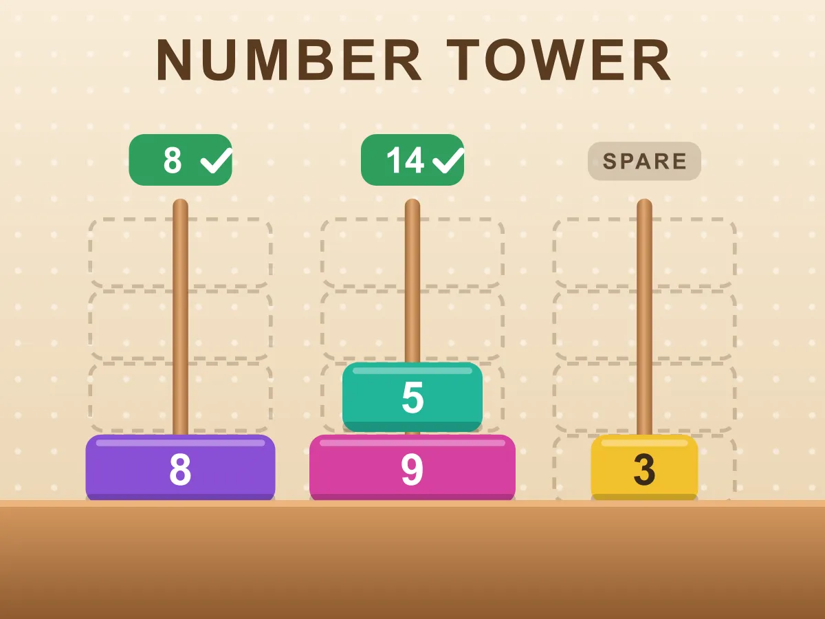 Number Tower — free online puzzle game