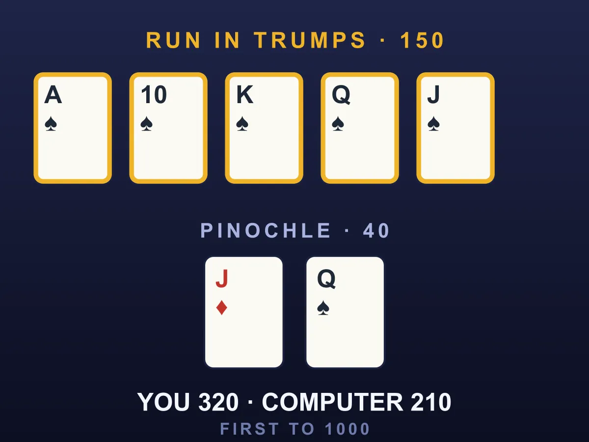 Pinochle — free online card game