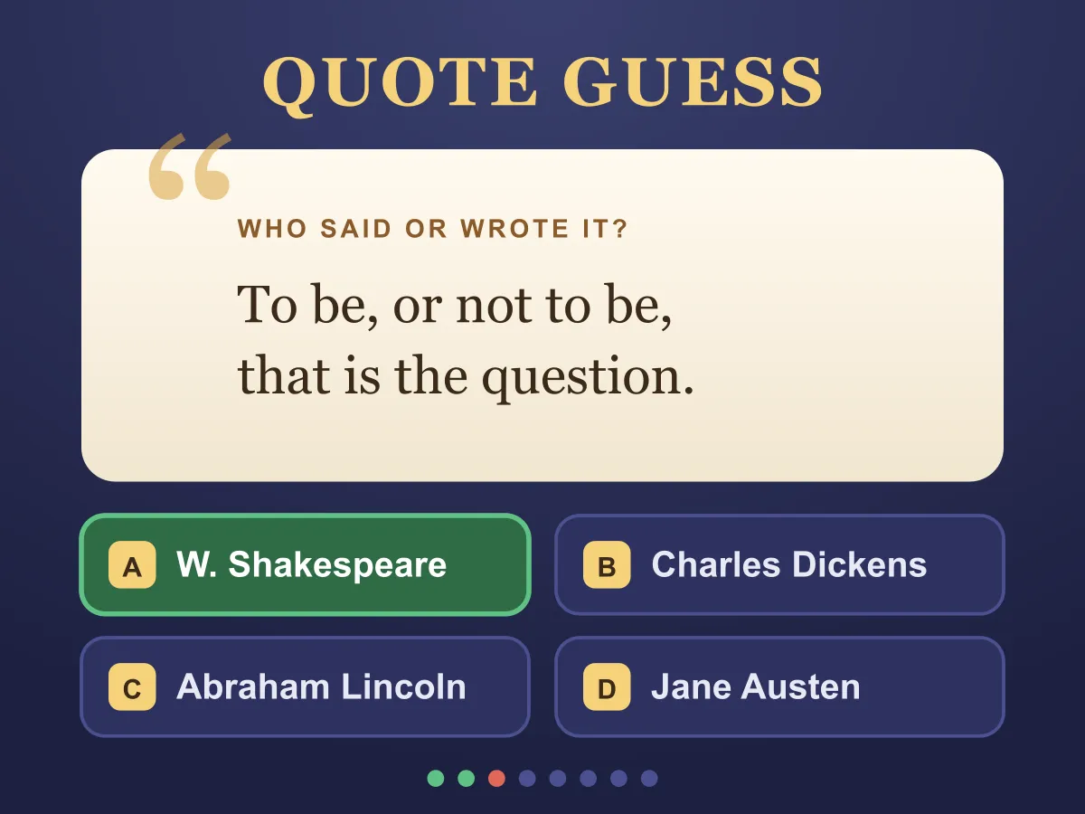 Quote Guess — free online quiz game