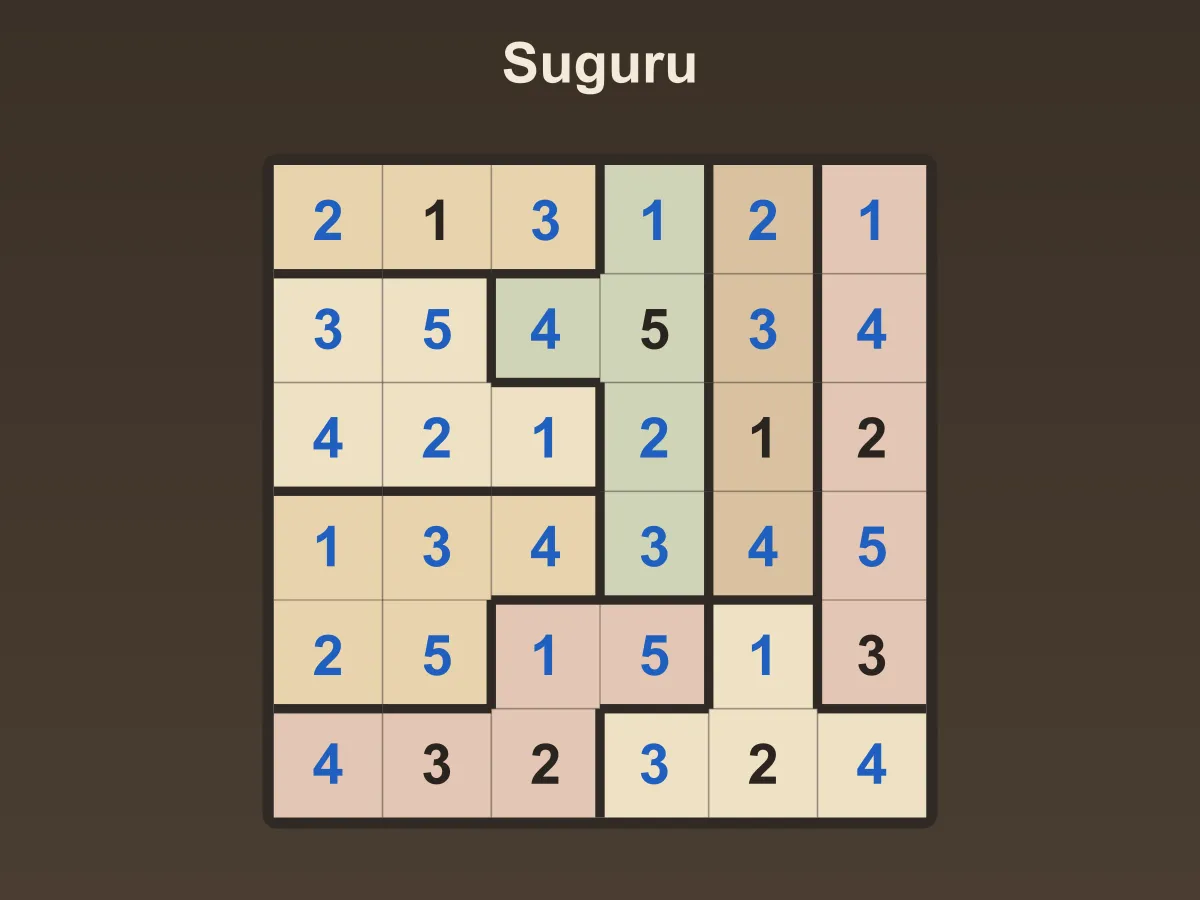 Suguru — free online puzzle game
