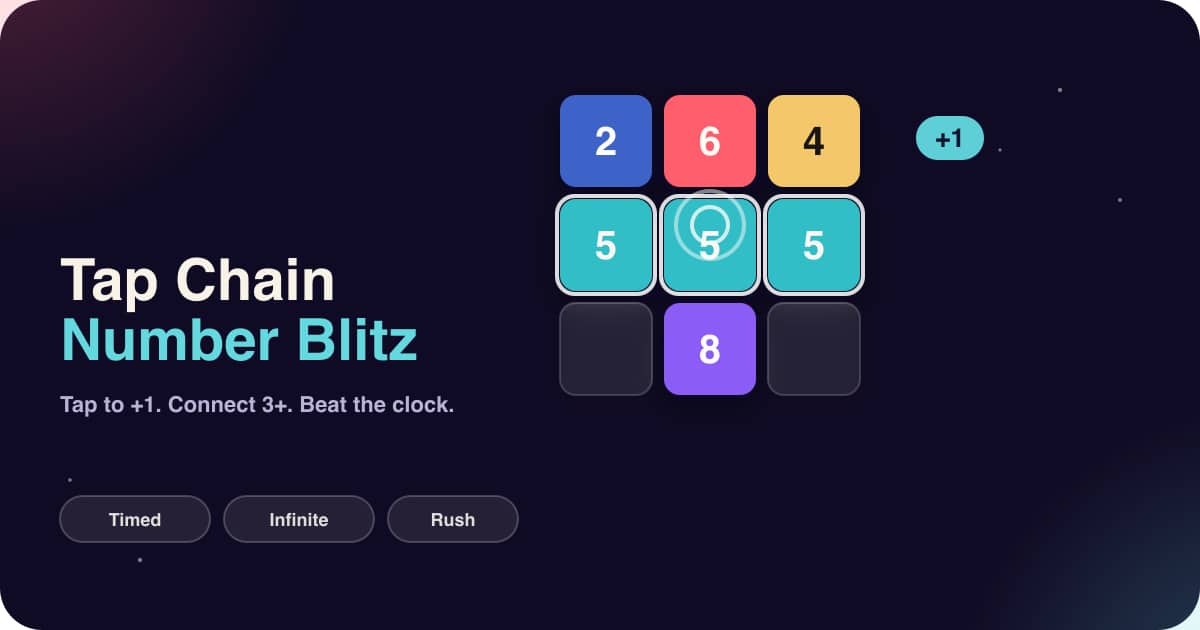 Tap Chain: Number Blitz