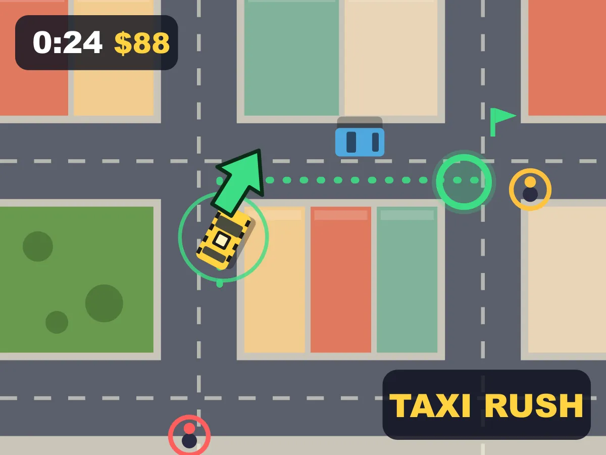 Taxi Rush — free online simulation game
