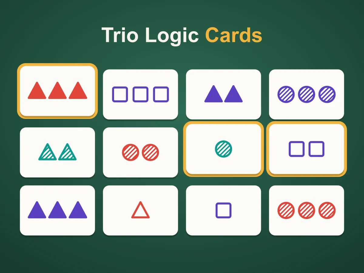 Trio Logic Cards — free online puzzle game