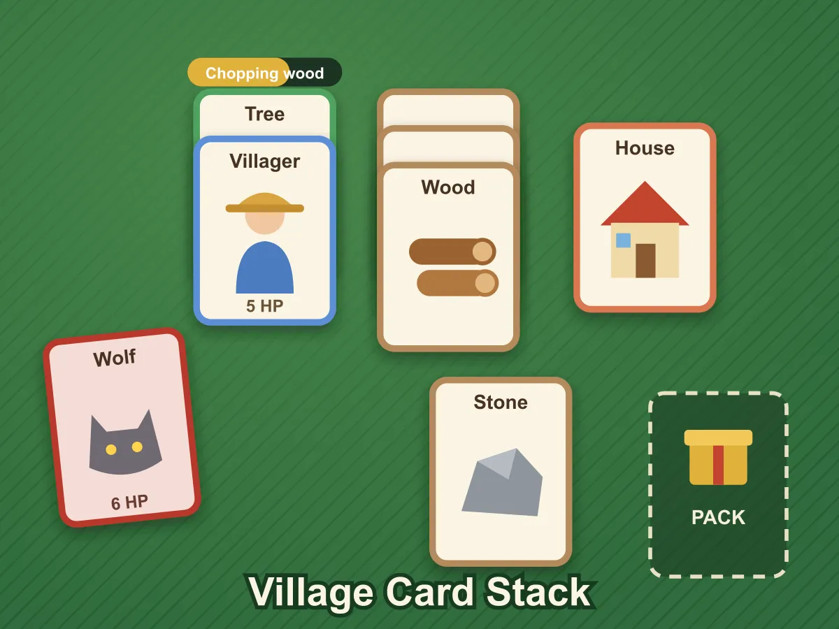Village Card Stack — free online puzzle game