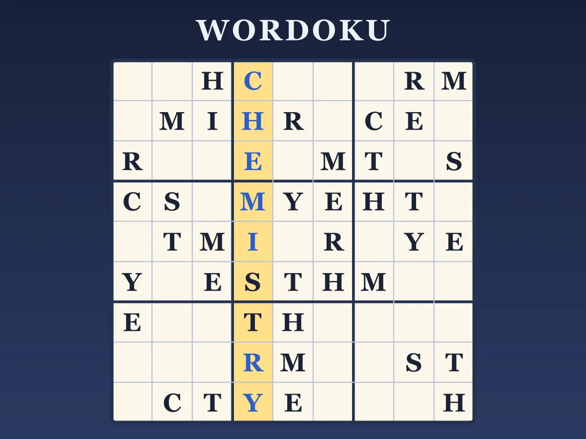 Wordoku — free online puzzle game
