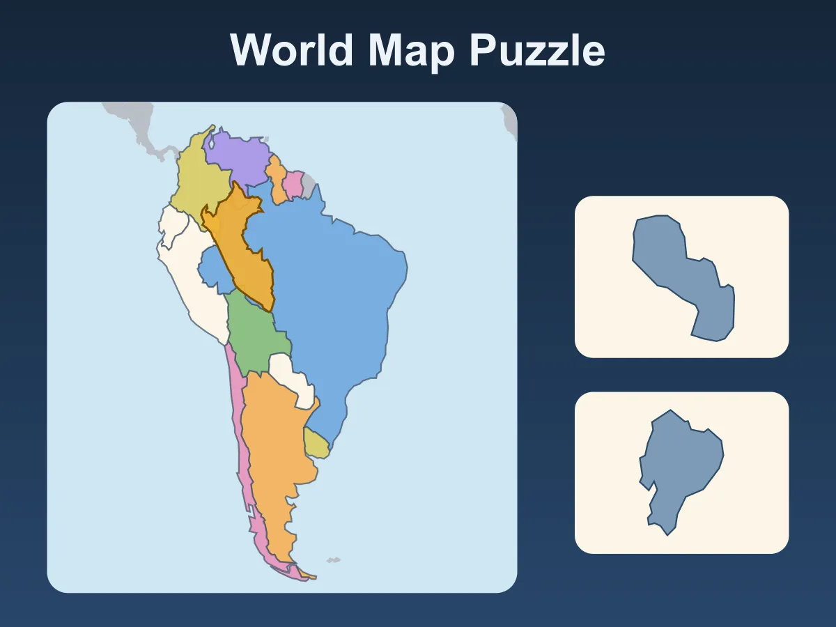 World Map Puzzle — free online puzzle game