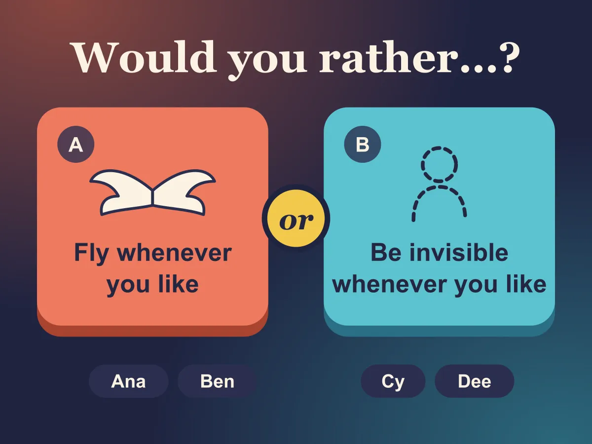 Would You Rather — free online quiz game